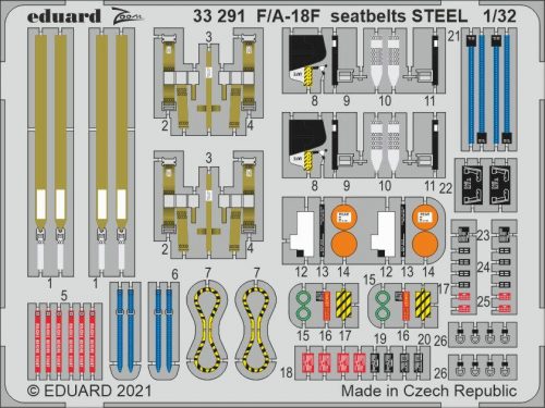 Eduard - F/A-18F Seatbelts Steel, For Revell