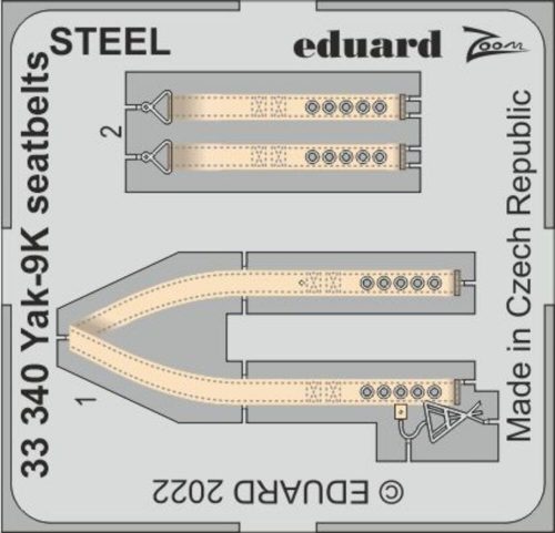 Eduard - Yak-9K seatbelts STEEL for ICM