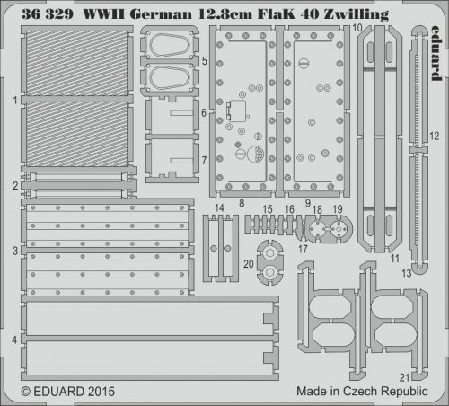 Eduard - WWII German 12,8cm Flak 40 Zwilling f.Ta Takom