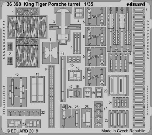 Eduard - King Tiger Porsche turret for Meng