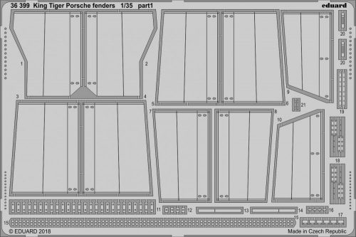 Eduard - King Tiger Porsche fenders for Meng