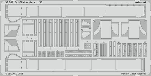 Eduard - SU-76M fenders 1/35 ZVEZDA