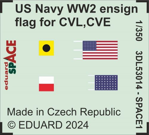 Eduard - US Navy WW2 ensign flag for CVL, CVE, CL & DD SPACE