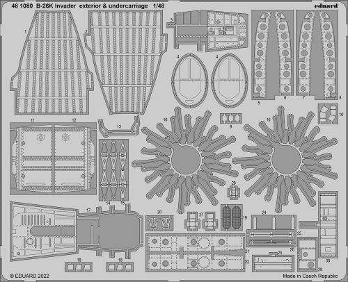 Eduard - B-26K Invader exterior & undercarriage for ICM