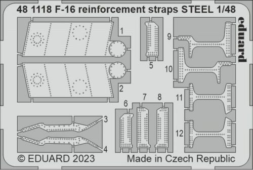 Eduard - F-16 reinforcement straps STEEL 1/48 KINETIC