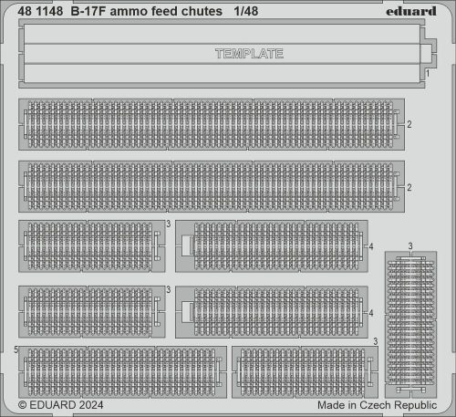 Eduard - B-17F ammo feed chutes 1/48