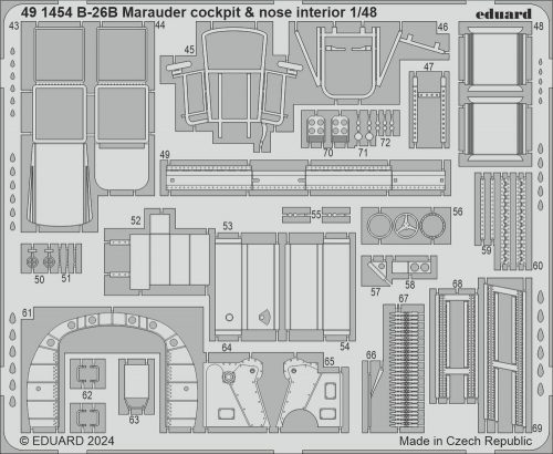 Eduard - B-26B Marauder cockpit & nose interior  ICM