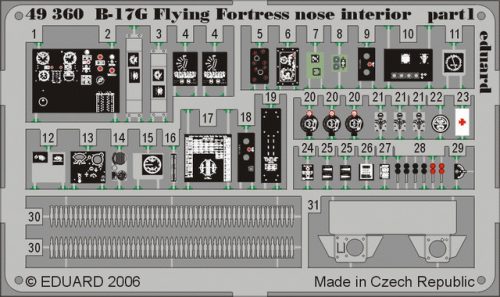 Eduard - B-17G Flying Fortress nose interior for Revell/Monogram