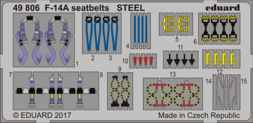 Eduard - F-14A seatbelts STEEL for Tamiya