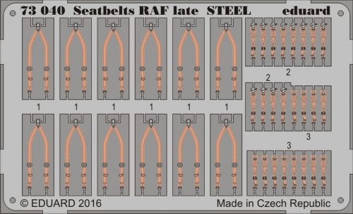 Eduard - Seatbelts RAF late STEEL