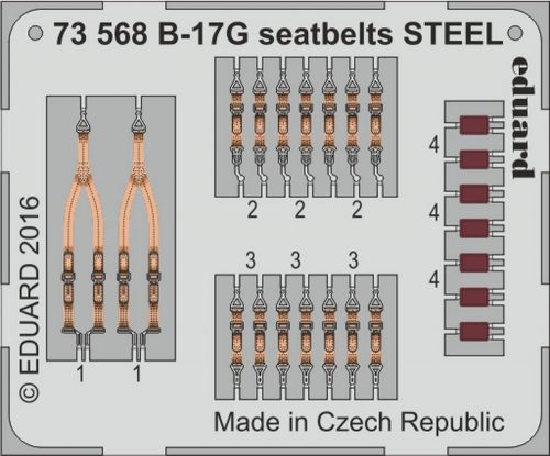 Eduard - B-17G seatbelts STEEL for Airfix