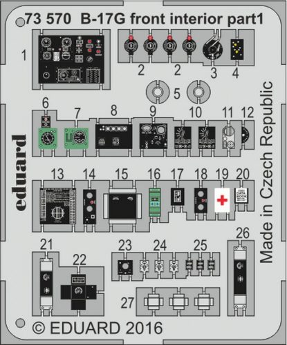 Eduard - B-17G front interior for Airfix