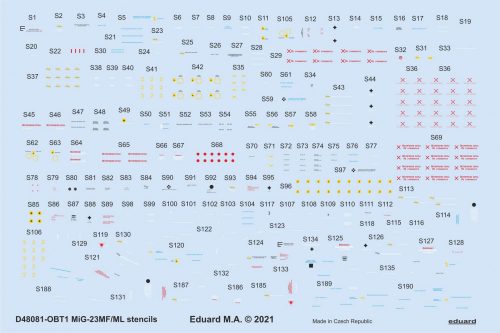 Eduard - MiG-23MF/ML stencils for TRUMPETER
