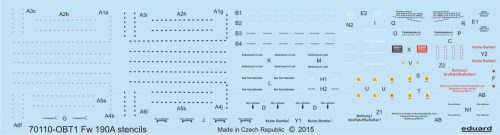 Eduard - Fw 190A stencils for Eduard