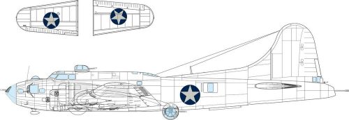 Eduard - B-17F US national insignia rounded 1/48