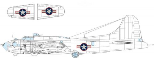 Eduard - B-17F US national insignia w/ red outline 1/48