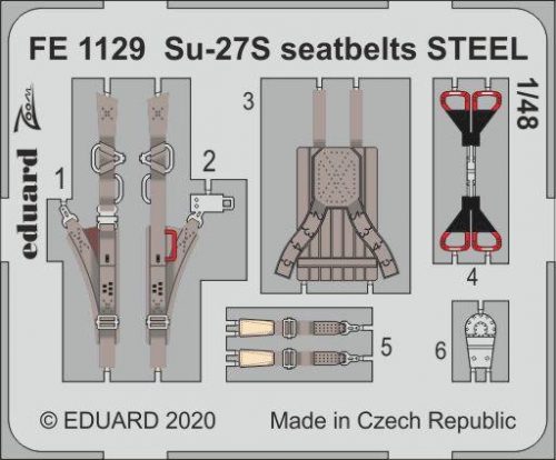 Eduard - Su-27S seatbelts STEEL for Kitty Hawk