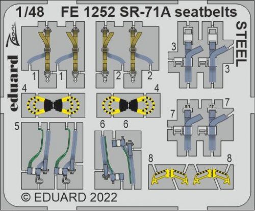 Eduard - Sr-71A Seatbelts Steel For Revell