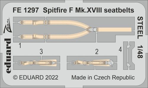 Eduard - Spitfire F Mk.XVIII seatbelts STEEL