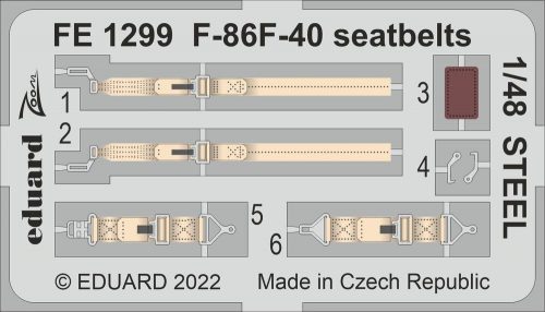 Eduard - F-86F-40 seatbelts STEEL