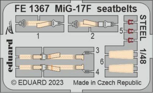 Eduard - MiG-17F seatbelts STEEL 1/48 AMMO