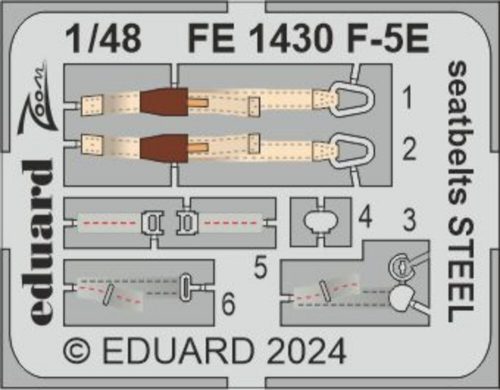 Eduard - F-5E seatbelts STEEL 1/48 AFV CLUB / EDUARD