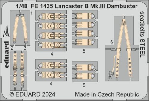 Eduard - Lancaster B Mk.III Dambuster seatbelts STEEL 1/48 HKM