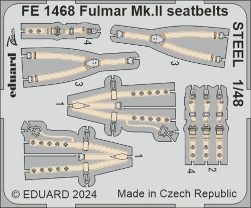 Eduard - Fulmar Mk.II seatbelts STEEL