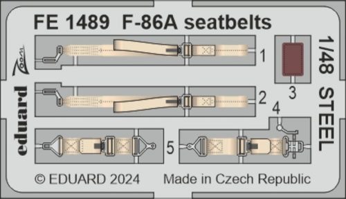 Eduard - F-86A seatbelts STEEL  CLEAR PROP