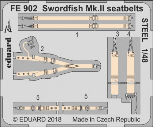 Eduard - Swordfish Mk.II seatbelts STEEL f.Tamiya