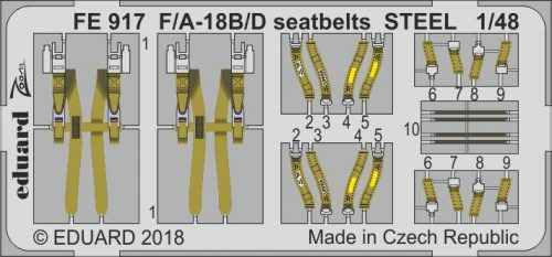 Eduard - F/A-18B/D seatbelts STEEL f.Kinetic