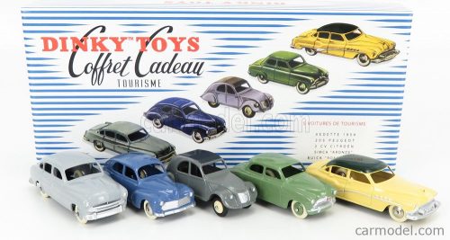 Edicola - Buick Coffret Cadeau Tourisme Set 5X Roadmaster 1955 - Peugeot 203 1940 - Ford Vedette 1954 - Citroen 2Cv 1955 - Simca 9 Aronde 1953 Various