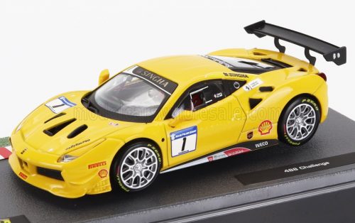 Edicola - FERRARI 488 GT3 3.9L TURBO V8 N 1 CHALLENGE 2017 YELLOW