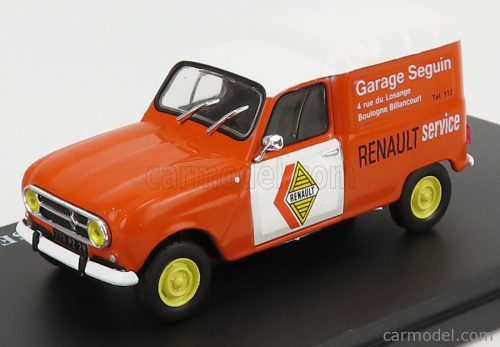 Edicola - Renault R4 Van Fourgonette Garage Seguin Renault Service 1952 Orange White