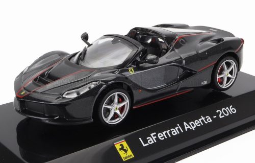 Edicola - FERRARI LAFERRARI APERTA SPIDER 2016 - CON VETRINA - WITH SHOWCASE BLACK