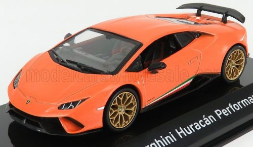 Edicola - LAMBORGHINI HURACAN PERFORMANTE 2017 - CON VETRINA - WITH SHOWCASE ORANGE MET