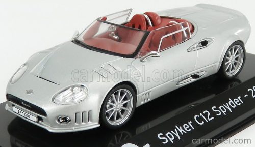 Edicola - Spyker C12 Spyder 2008 - Con Vetrina - With Showcase Silver