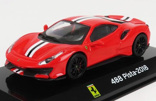 Edicola - FERRARI 488 PISTA 2018 - CON VETRINA - WITH SHOWCASE RED