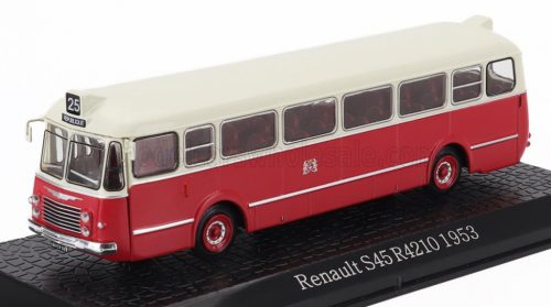 Edicola - RENAULT S45 R4210 AUTOBUS 1953 - DAMAGE DISPLAY BOX RED CREAM