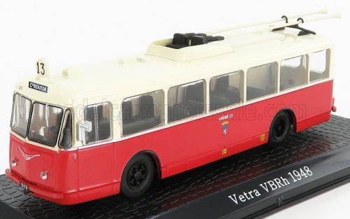 Edicola - VETRA VBRH TRAM AUTOBUS 1948 - DAMAGE DISPLAY BOX RED CREAM