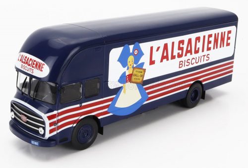 Edicola - SOMUA WITHOUT CARD BOX - SENZA SCATOLA - JL19 TRUCK L'ASCACIENNE BISCUITS TRANSPORTS 1959 BLUE RED WHITE