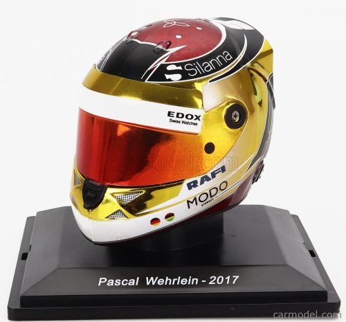 Edicola - Helmet F1 Casco - Sauber C36 Ferrari N 94 Season 2017 Pascal Wehrlein Gold Red Blue