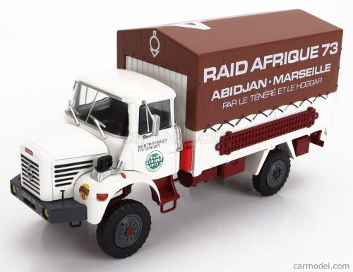 Edicola - Berliet L64 Truck Telonato N 4 Rally Raid Afrique Abidjan - Marseille 2-Assi 1963 White Brown