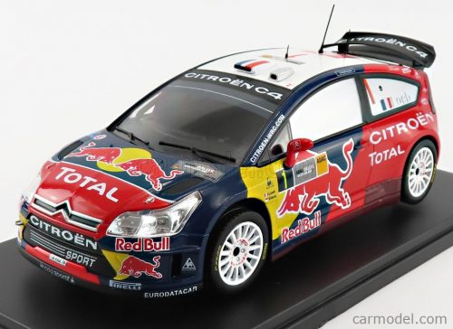 Edicola - Citroen C4 Wrc Redbull Total N 1 Rally Deutschland 2008 S.Loeb - D.Elena Red Blue White