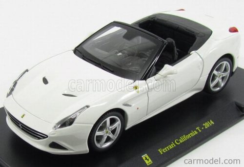 Edicola - Ferrari California T Spider Open Roof 2014 - Con Vetrina - With Showcase White