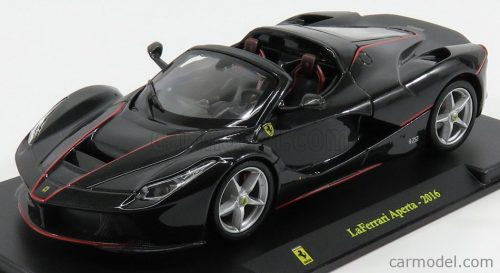 Edicola - Ferrari Laferrari Aperta Spider 2016 - Con Vetrina - With Showcase Black Met