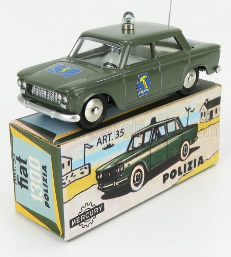 Edicola - FIAT 1300 POLIZIA AUTOSTRADALE 1961 MILITARY GREEN