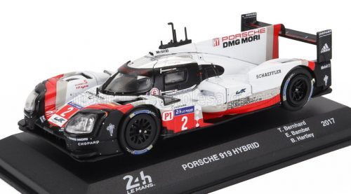 Edicola - PORSCHE 919 HYBRID 2.0L TURBO V4 TEAM PORSCHE N 2 WINNER 24h LE MANS 2017 TIMO BERNHARD - EARL BAMBER - BRENDON HARTLEY - WITHOUT DISPLAY BOX WHITE RED BLACK