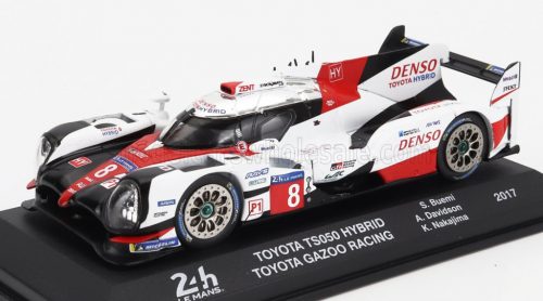 Edicola - TOYOTA TS050 HIBRID 2.4L TURBO V6 TEAM GAZOO RACING N 8 24h LE MANS 2017 SEBASTIEN BUEMI - KAZUKI NAKAJIMA - ANTHONY DAVIDSON WHITE RED BLACK