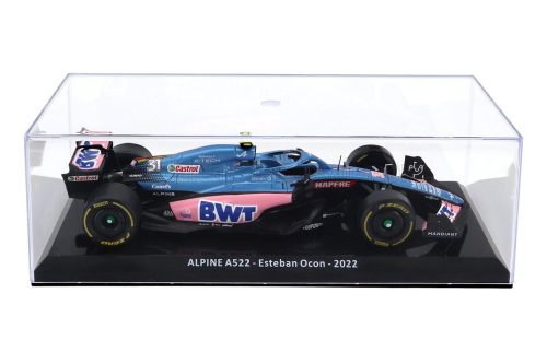 Edicola - ALPINE F1 A522 TEAM ALPINE BWT N 31 SEASON 2022 ESTEBAN OCON - CON VETRINA - WITH SHOWCASE BLUE PINK